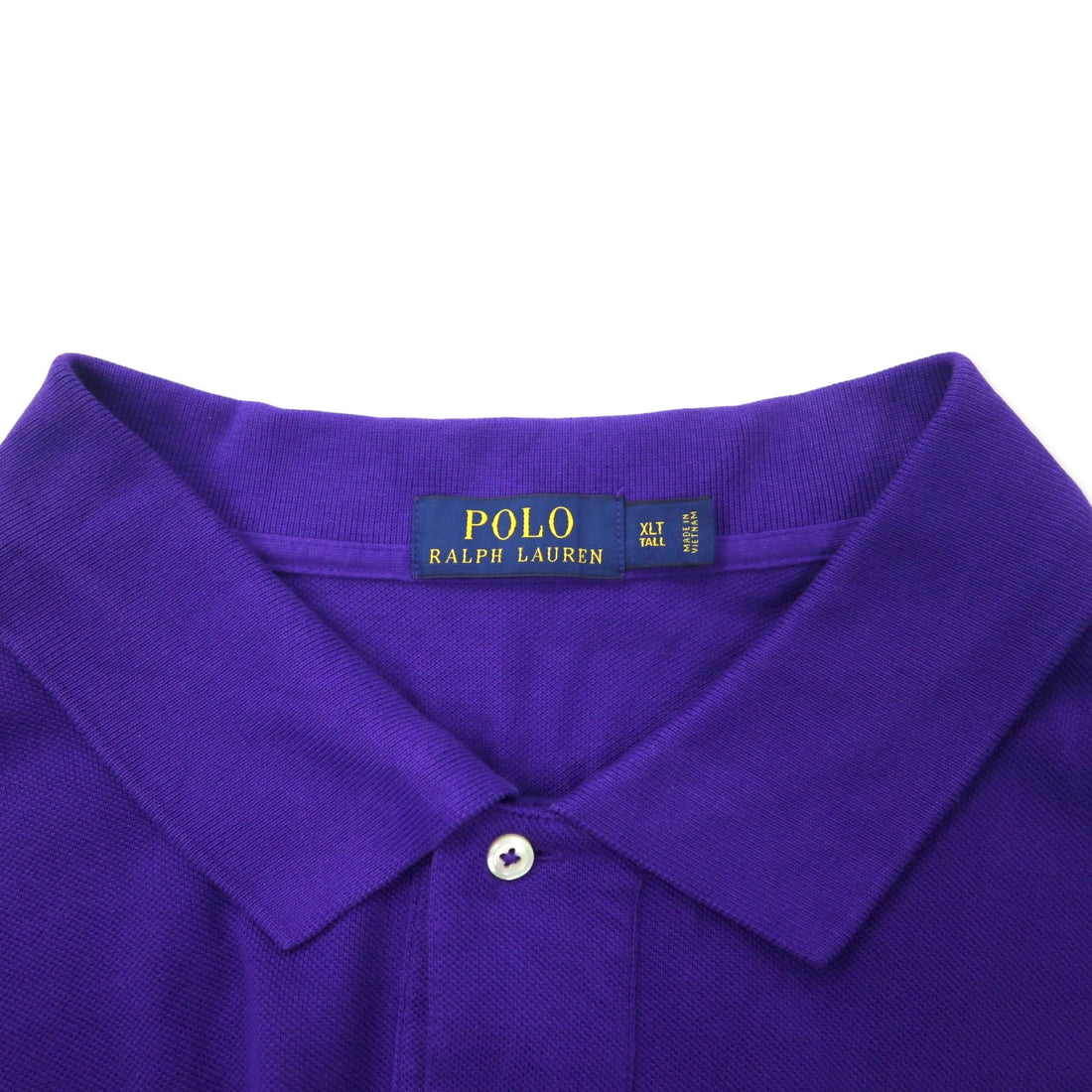 POLO RALPH LAUREN Long Sleeve Polo Shirt XLT TALL Purple Cotton Pique Small Pony Embroidery Big Size