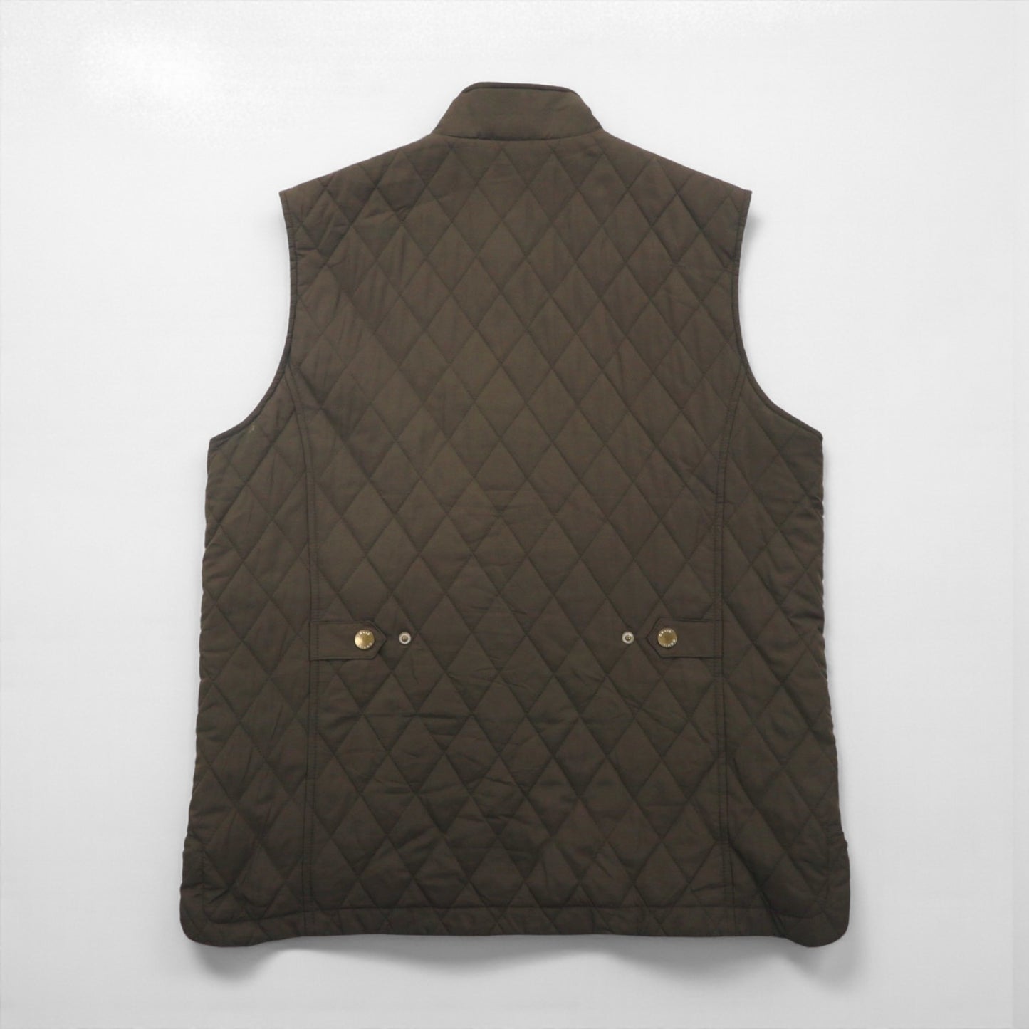 ORVIS キルティング ハンティング ベスト L カーキ 中綿 ダブルジップ 2SHT