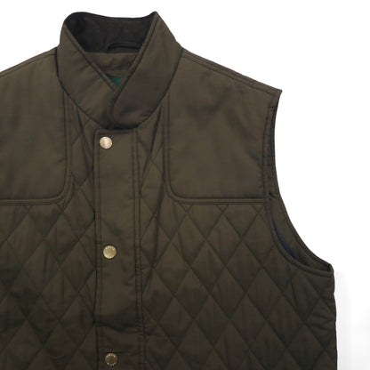 ORVIS キルティング ハンティング ベスト L カーキ 中綿 ダブルジップ 2SHT