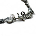 GEM KINGDOM Toggle Bracelet in 925 Sterling Silver with Heart and Clover Chain, Available at HPFRANCE