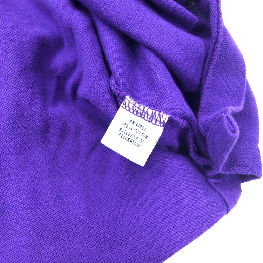POLO RALPH LAUREN Long Sleeve Polo Shirt XLT TALL Purple Cotton Pique Small Pony Embroidery Big Size