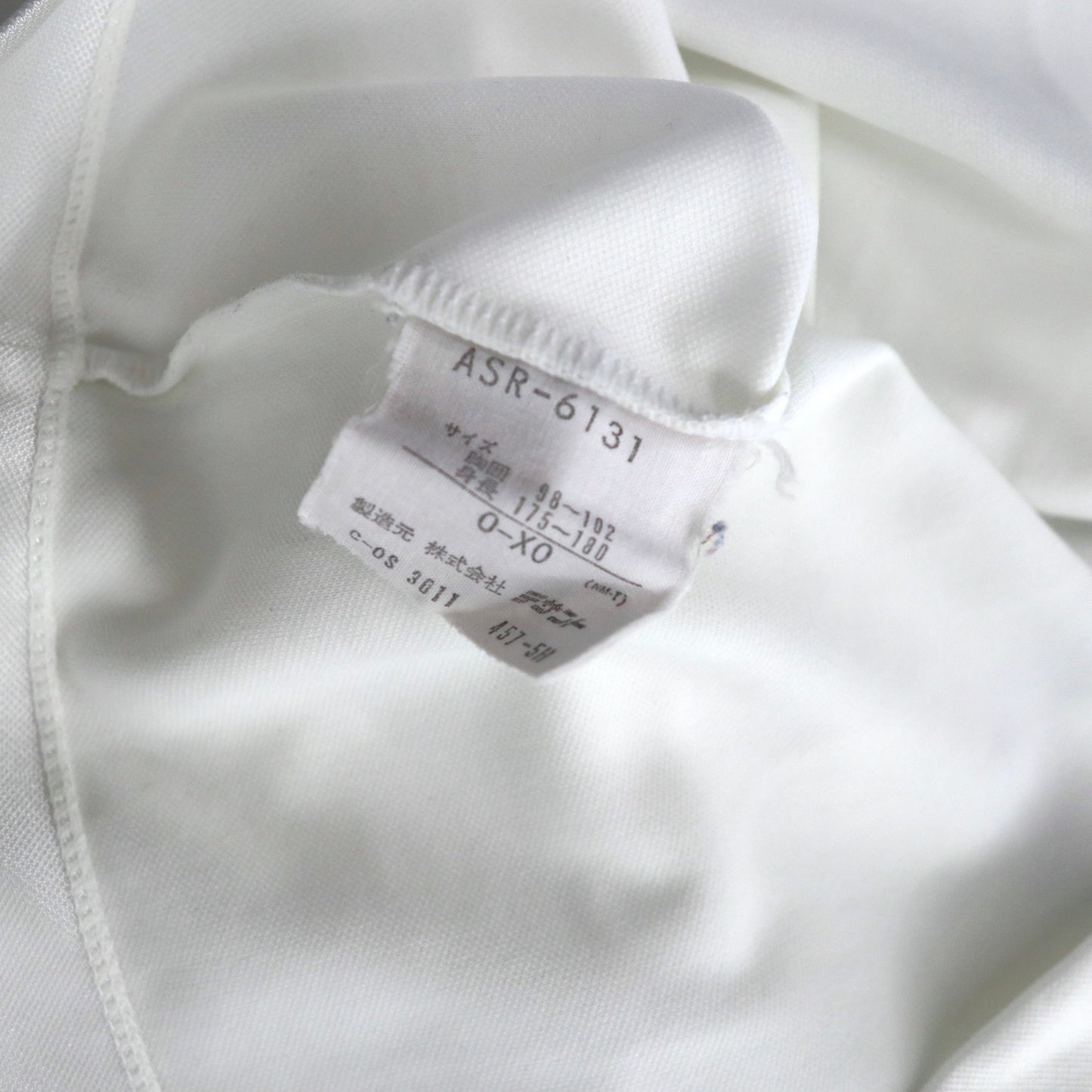 adidas 90年代 デサント社製 ロンT ゲームシャツ O-XO ホワイト 3ストライプ トリコロールカラー トレフォイルロゴ プリント 日本製