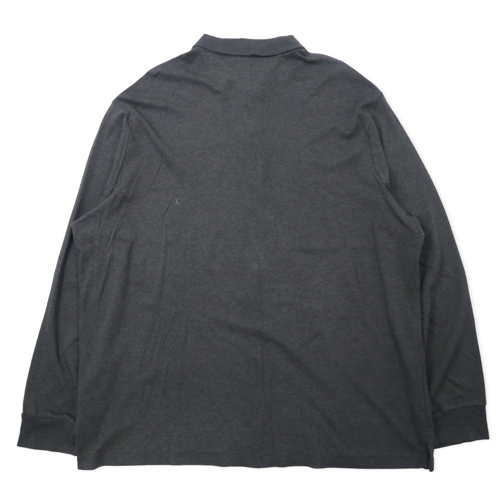 POLO RALPH LAUREN Long Sleeve Polo Shirt XXL Khaki Cotton CLASSIC FIT Small Pony Embroidery Big Size