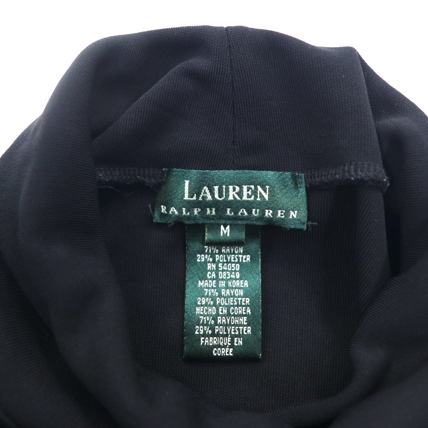 LAUREN RALPH LAUREN 90年代 タートルネック レーヨン ニット セーター M ブラック