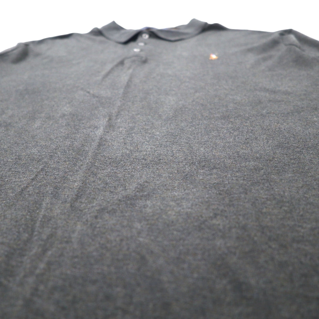 POLO RALPH LAUREN Long Sleeve Polo Shirt XXL Khaki Cotton CLASSIC FIT Small Pony Embroidery Big Size