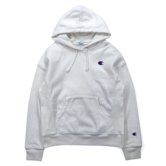 Champion リバースウィーブ REVERSE WEAVE プルオーバー パーカー S ホワイト 青単タグ 復刻