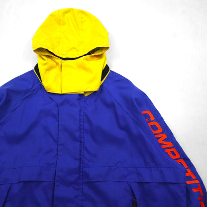 NAUTICA COMPETITION 2000s Sailing Jacket, Size L, Blue, Nylon, Sleeve Logo Embroidery, Retractable Hood