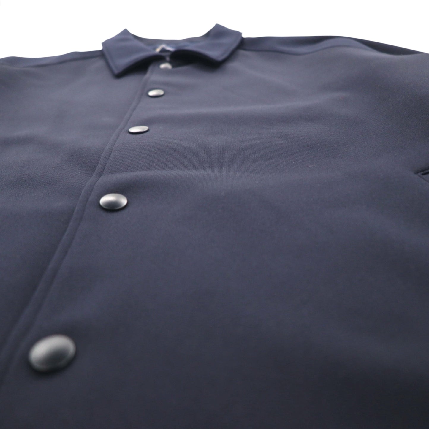 FRED PERRY ジャージー コーチジャケット M ネイビー ポリエステル ドローコード スナップボタン