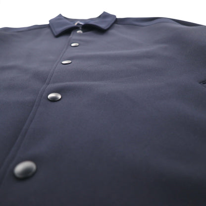 FRED PERRY ジャージー コーチジャケット M ネイビー ポリエステル ドローコード スナップボタン