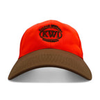 90s Headliner Bicolor Baseball Cap FREE Belt Orange Khaki KWI Embroidery