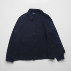 FRED PERRY ジャージー コーチジャケット M ネイビー ポリエステル ドローコード スナップボタン