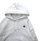 Champion Reverse Weave Pullover Hoodie S White Blue Single Tag Reprint