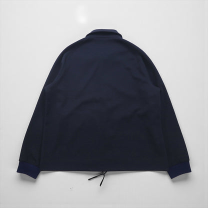 FRED PERRY ジャージー コーチジャケット M ネイビー ポリエステル ドローコード スナップボタン