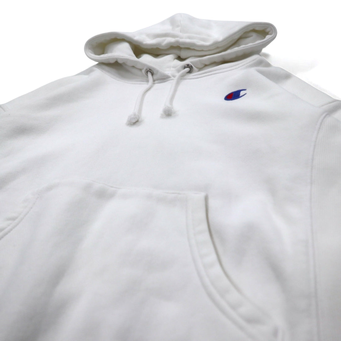 Champion Reverse Weave Pullover Hoodie S White Blue Single Tag Reprint