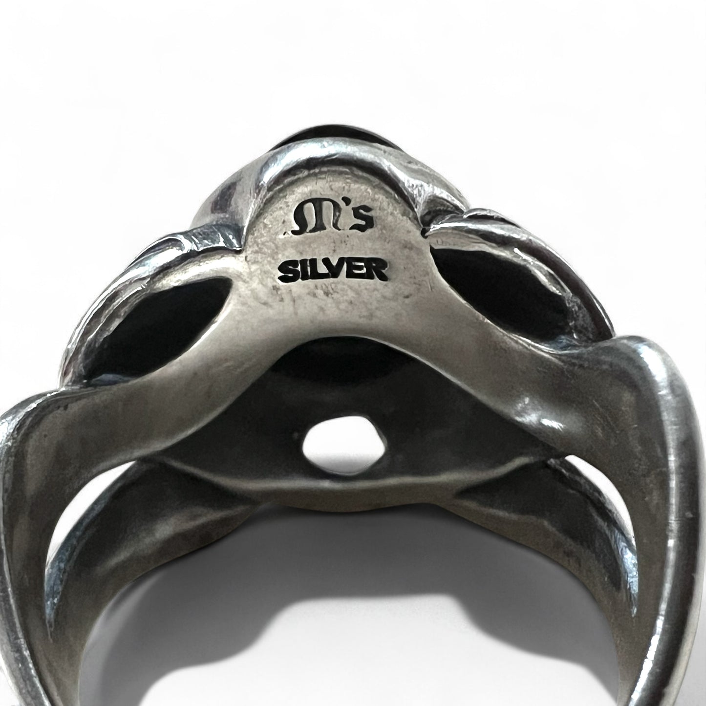 M's COLLECTION オニキス ストーン トライバル リング 指輪 20号 SILVER シルバー