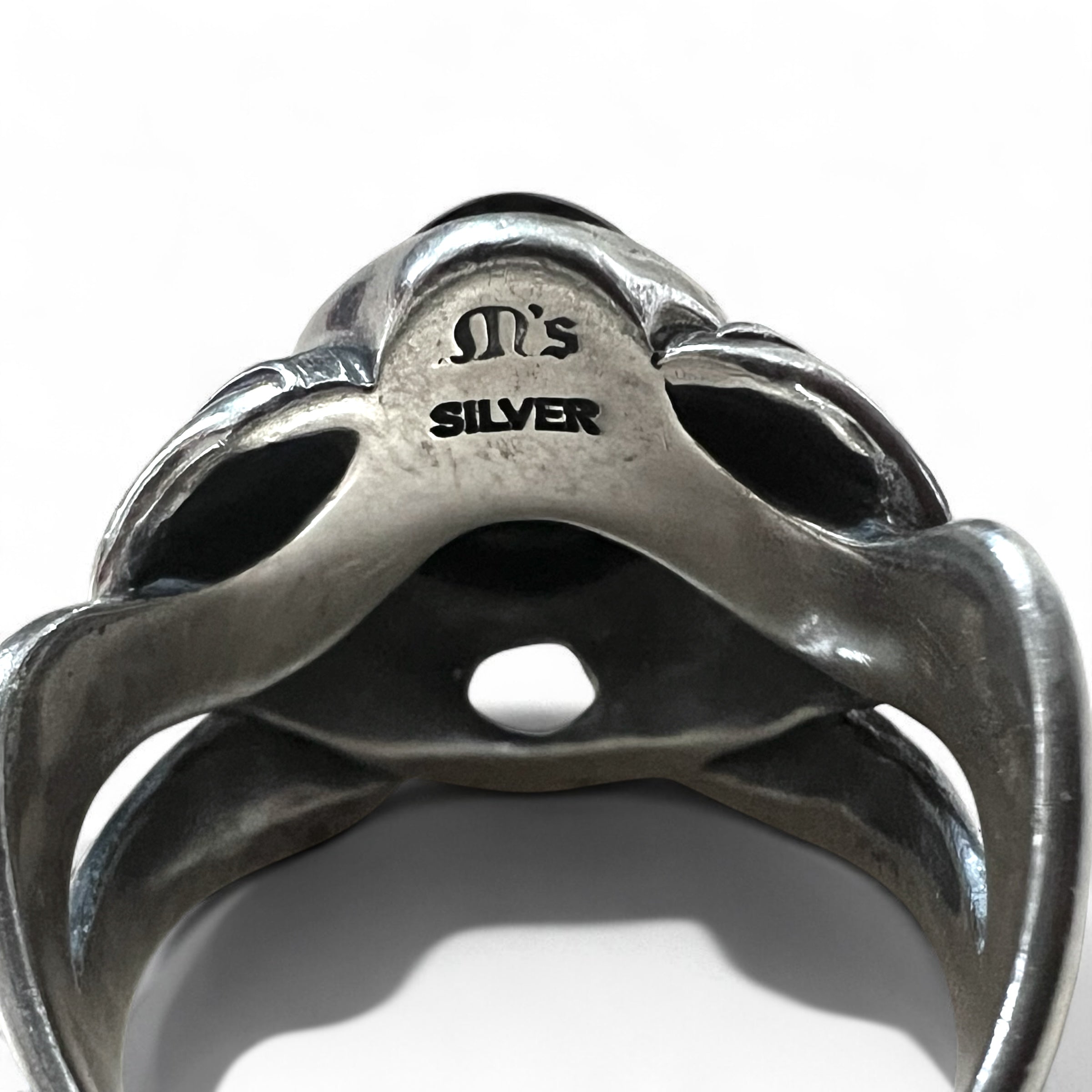 M's COLLECTION オニキス ストーン トライバル リング 指輪 20号 SILVER シルバー