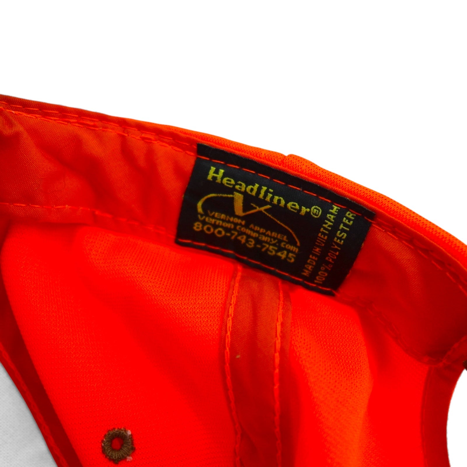 90s Headliner Bicolor Baseball Cap FREE Belt Orange Khaki KWI Embroidery