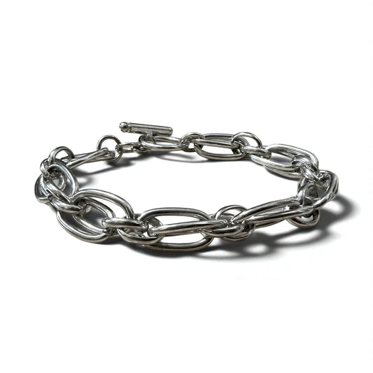 Vintage Silver Chain Bracelet トグル ダブルチェーン ブレスレット シルバー 925