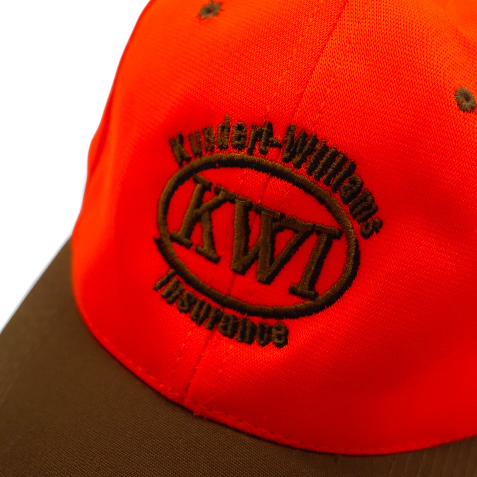 90s Headliner Bicolor Baseball Cap FREE Belt Orange Khaki KWI Embroidery