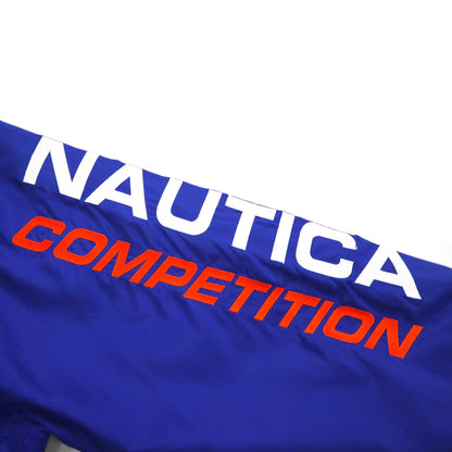 NAUTICA COMPETITION 2000s Sailing Jacket, Size L, Blue, Nylon, Sleeve Logo Embroidery, Retractable Hood