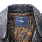 Sub Urban Lamb Leather Car Coat L Black Sheep Leather Quilted Liner