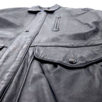 Sub Urban Lamb Leather Car Coat L Black Sheep Leather Quilted Liner