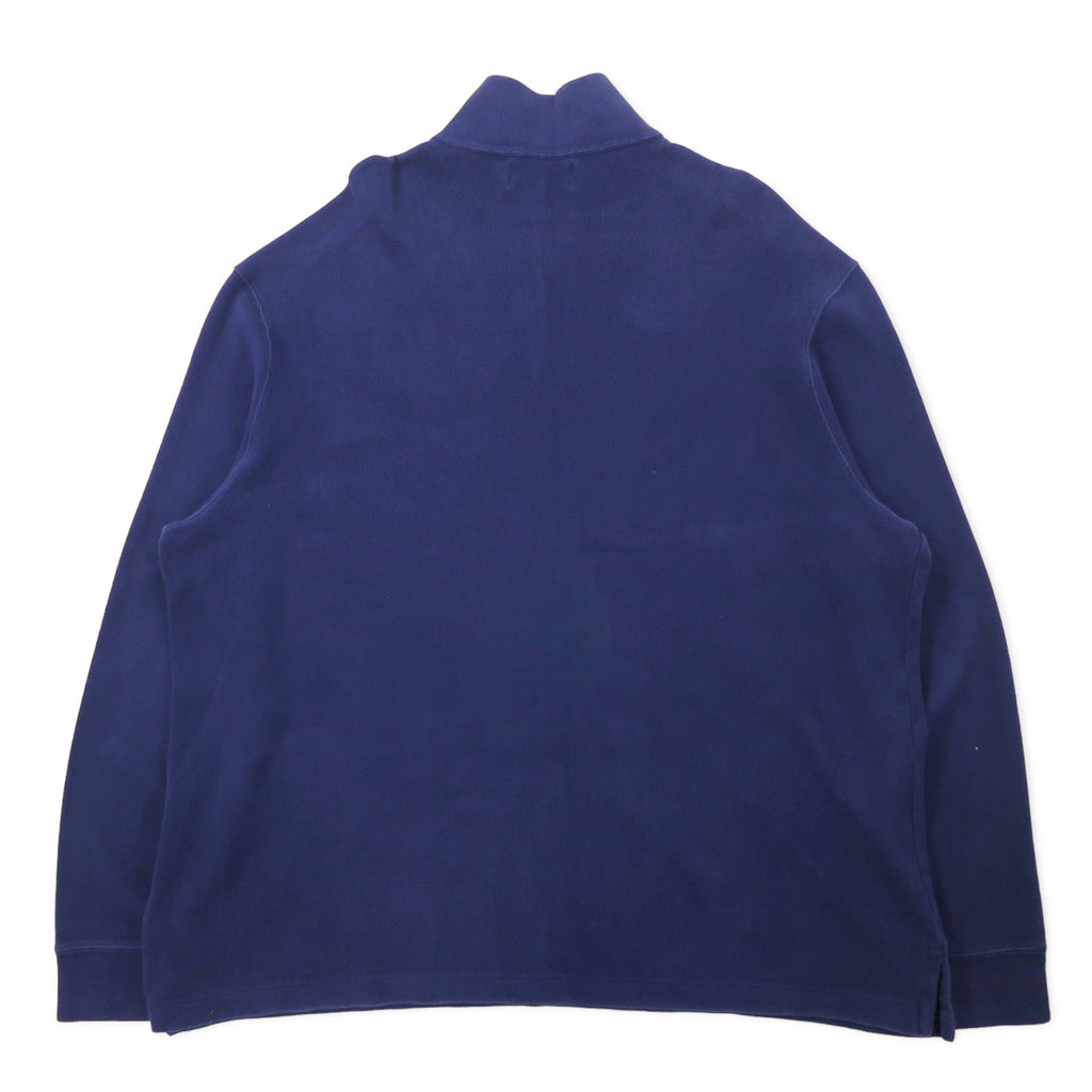 Polo by Ralph Lauren Half Zip Sweatshirt XXL Navy Cotton Small Pony Embroidery Big Size