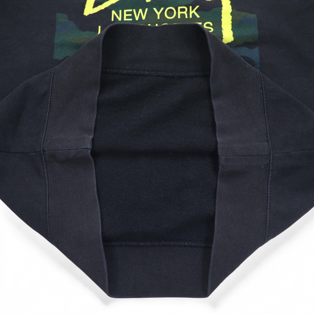 STUSSY USA Made World Tour Crew Neck Sweatshirt L Black Camo WT Camo Block Sweat