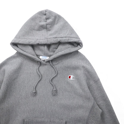 Champion リバースウィーブ REVERSE WEAVE プルオーバー パーカー L グレー 青単タグ 復刻 ホンジュラス製