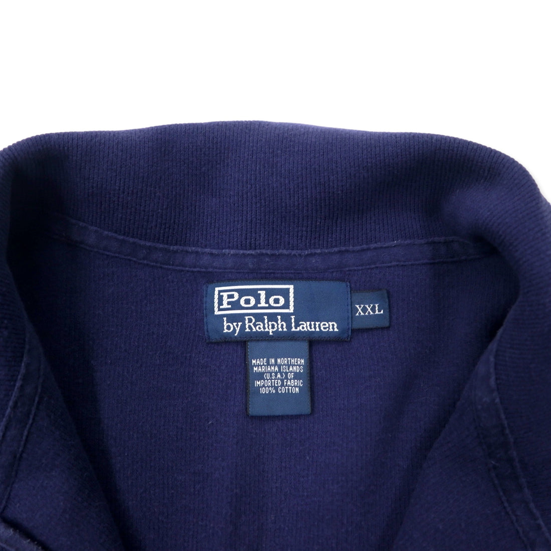 Polo by Ralph Lauren Half Zip Sweatshirt XXL Navy Cotton Small Pony Embroidery Big Size