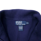 Polo by Ralph Lauren Half Zip Sweatshirt XXL Navy Cotton Small Pony Embroidery Big Size
