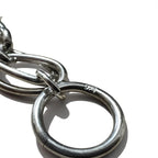 Vintage Silver Chain Bracelet Toggle Double Chain Bracelet Silver 925