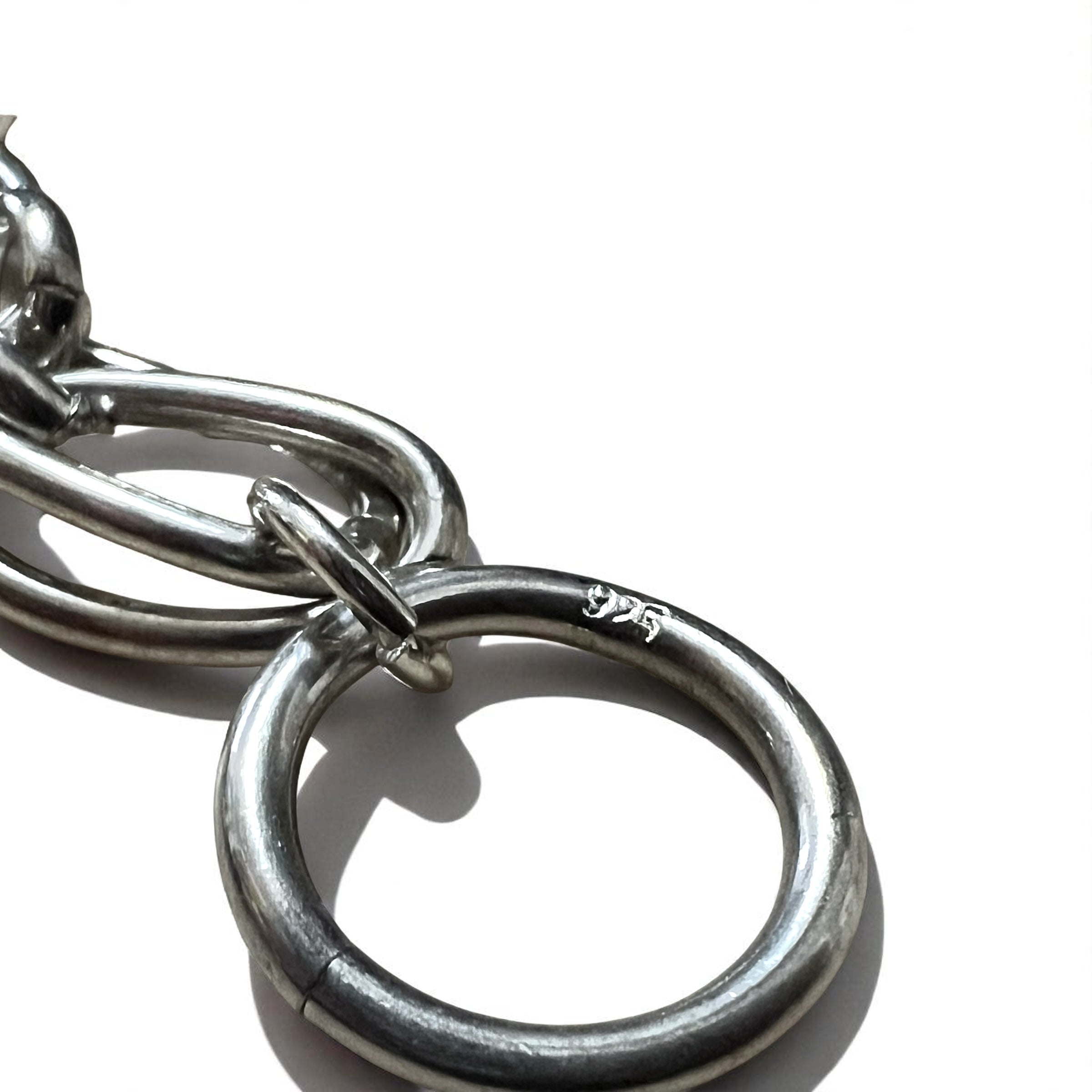 Vintage Silver Chain Bracelet Toggle Double Chain Bracelet Silver 925