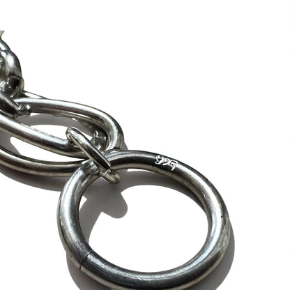 Vintage Silver Chain Bracelet Toggle Double Chain Bracelet Silver 925