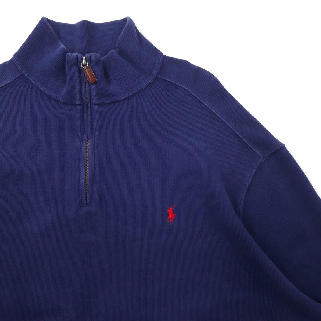 Polo by Ralph Lauren Half Zip Sweatshirt XXL Navy Cotton Small Pony Embroidery Big Size