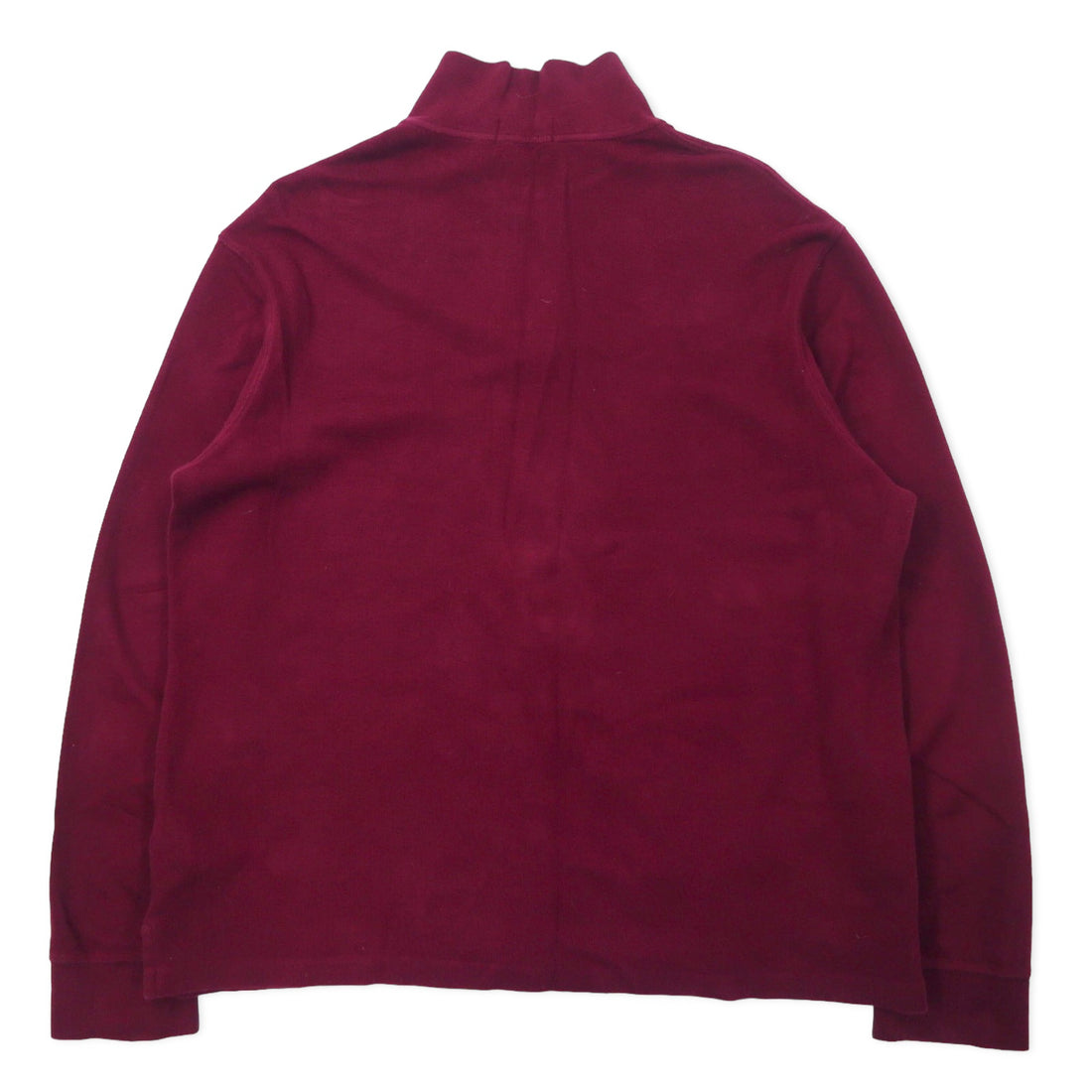 POLO RALPH LAUREN Half-Zip Sweatshirt L Purple Cotton ESTATE RIB Small Pony Embroidery Big Size