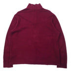 POLO RALPH LAUREN Half-Zip Sweatshirt L Purple Cotton ESTATE RIB Small Pony Embroidery Big Size