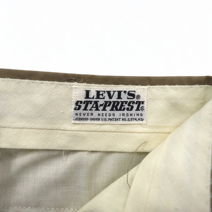 Levi's 70年代 スタプレ STA-PREST スラックスパンツ S ベージュ ロケットTALONジップ