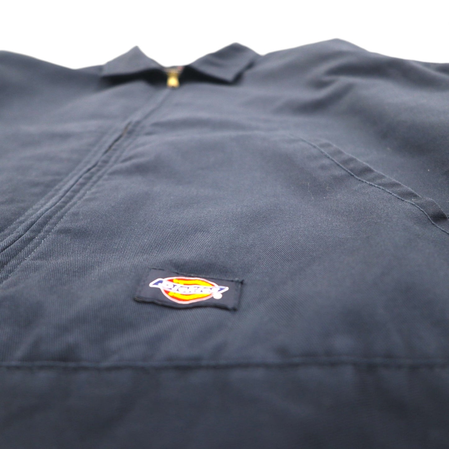 Dickies Zip-Up Work Jacket, XL, Navy, Polyester/Cotton, Quilted Liner