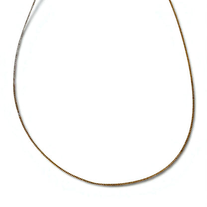 CELINE Vintage Ultra-Thin Long Chain Necklace, Gold, WCA2211, Made in Italy