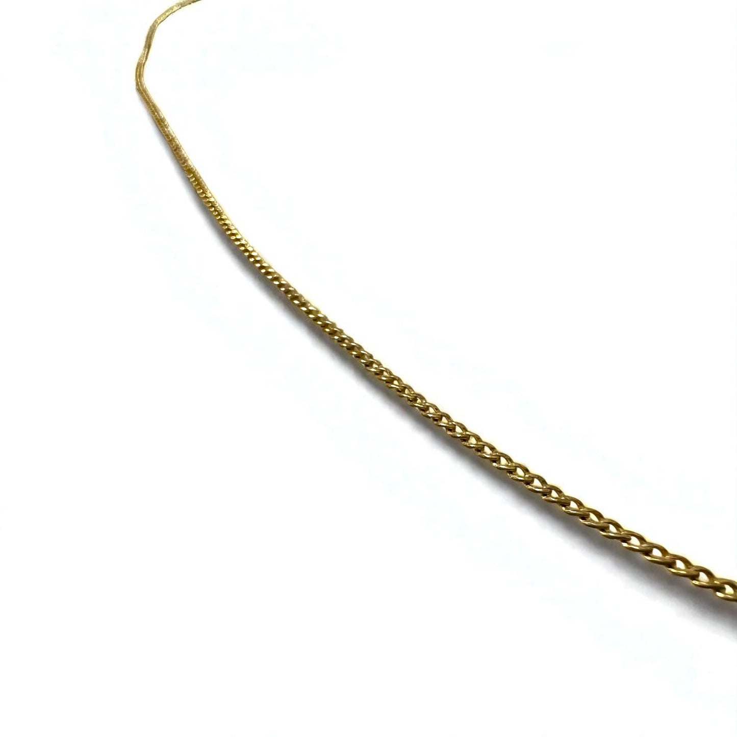 CELINE Vintage Ultra-Thin Long Chain Necklace, Gold, WCA2211, Made in Italy