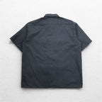 Dickies 半袖 ワークシャツ XL グレー ダブルポケット アメリカ企業 ワンポイント刺繍 GRAVELY