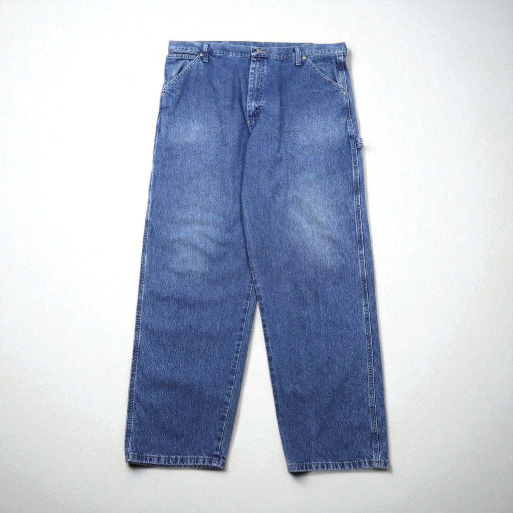 Wrangler Painter Denim Pants, XL, Indigo Blue, Oversized, Carpenter 94LS0VD, Mexico Game