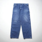 Wrangler Painter Denim Pants, XL, Indigo Blue, Oversized, Carpenter 94LS0VD, Mexico Game