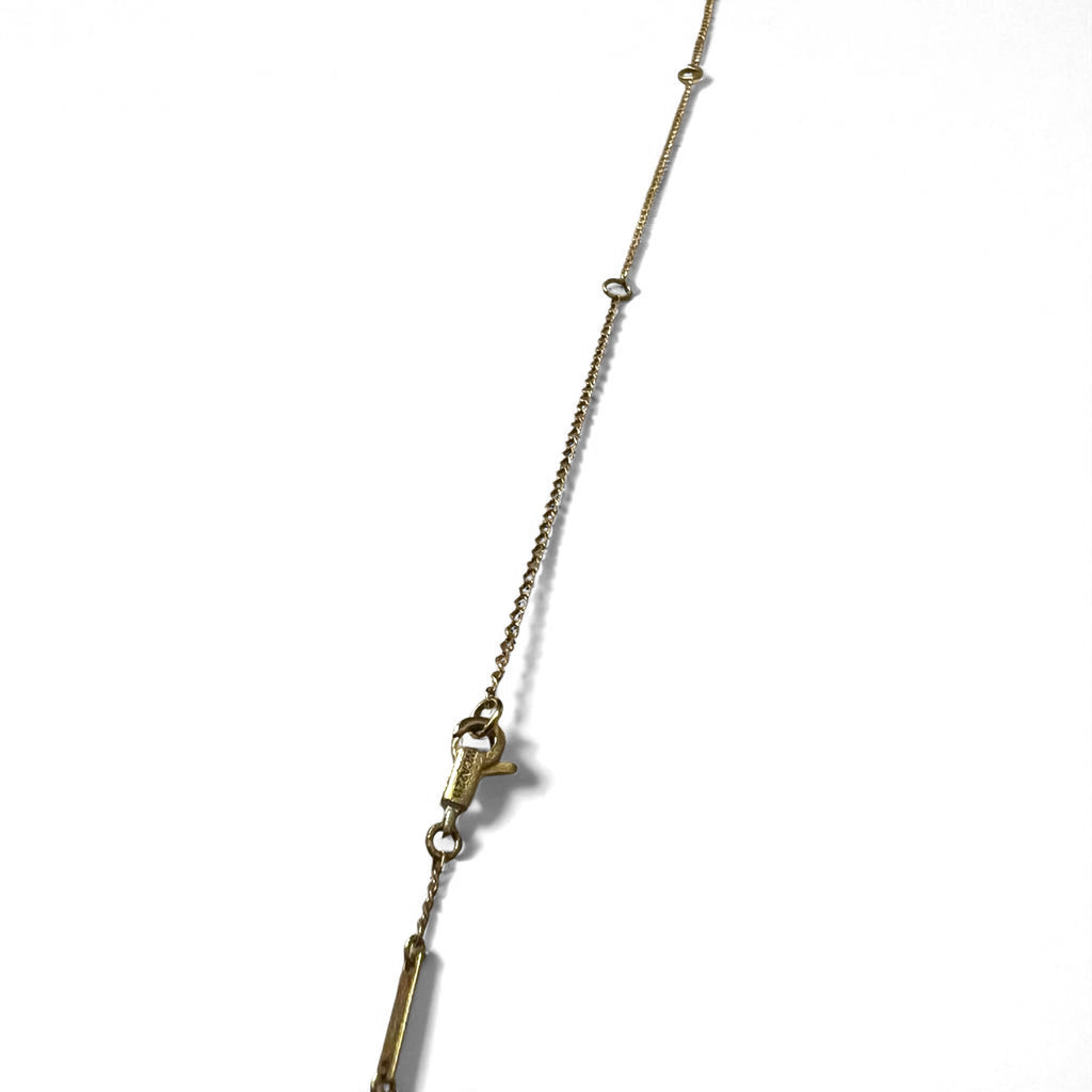 CELINE Vintage Ultra-Thin Long Chain Necklace, Gold, WCA2211, Made in Italy