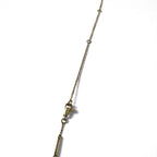 CELINE Vintage Ultra-Thin Long Chain Necklace, Gold, WCA2211, Made in Italy