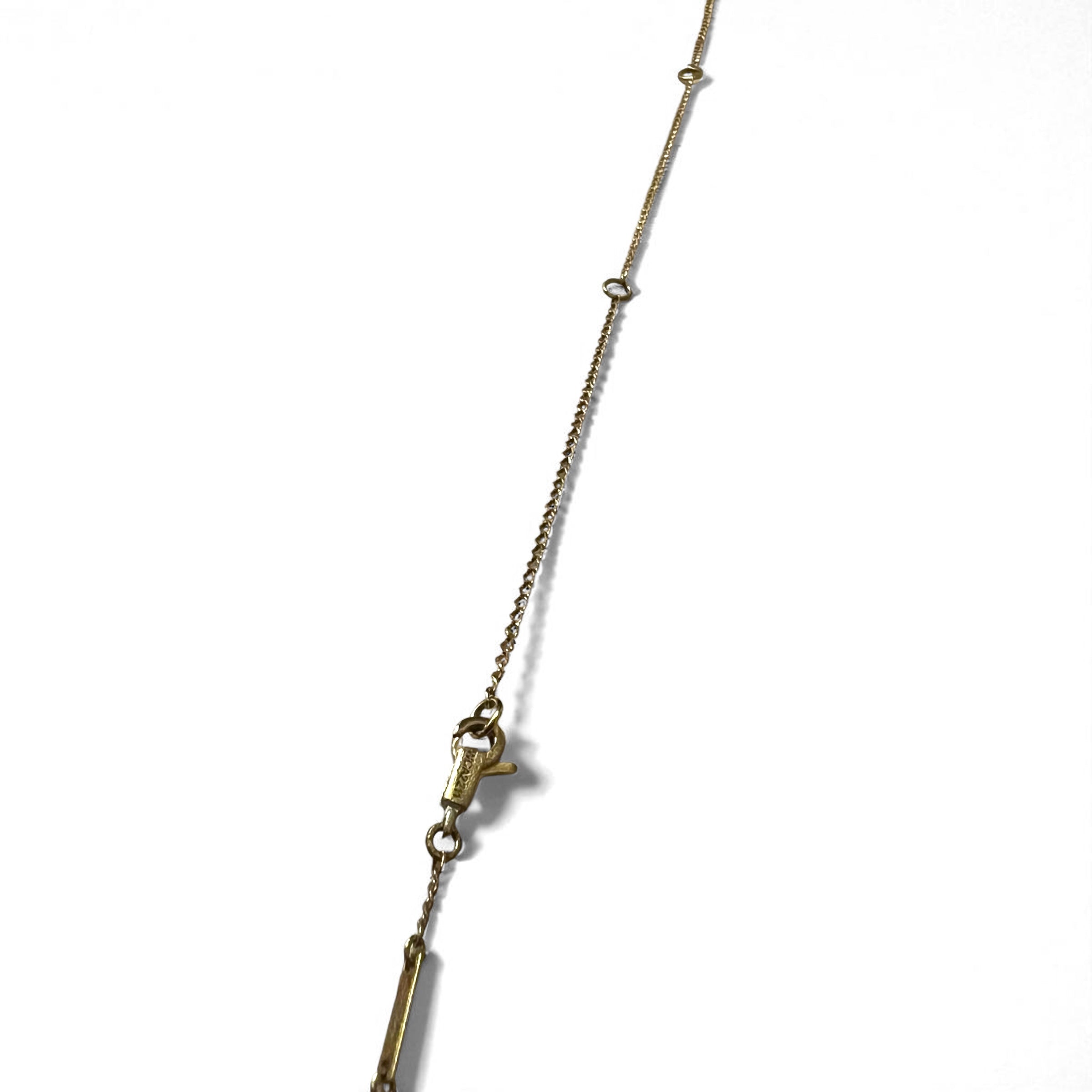 CELINE Vintage Ultra-Thin Long Chain Necklace, Gold, WCA2211, Made in Italy