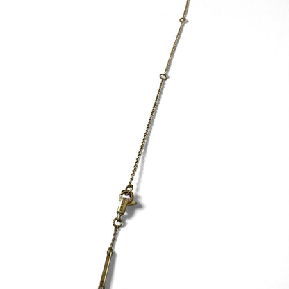 CELINE Vintage Ultra-Thin Long Chain Necklace, Gold, WCA2211, Made in Italy