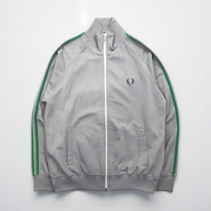 FRED PERRY 80年代 スタンドカラー トラックジャケット ジャージ S グレー フルジップ ハイネック