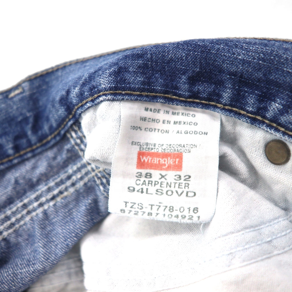 Wrangler Painter Denim Pants, XL, Indigo Blue, Oversized, Carpenter 94LS0VD, Mexico Game